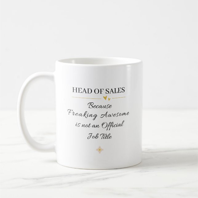 Leiter des Verkaufsbüros Zitat Kaffeetasse (Links)