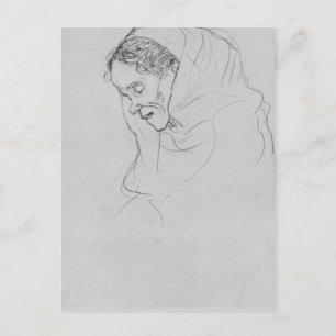 Leiter einer alten Frau im Profil von Gustav Klimt Postkarte