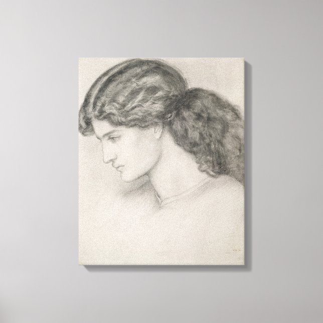 Leiter einer Frau, 1861 (Bleistift auf Papier) Leinwanddruck (Vorderseite)