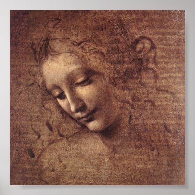 Leiter einer jungen Frau mit Tousled Hair (Leda) Poster (Vorne)