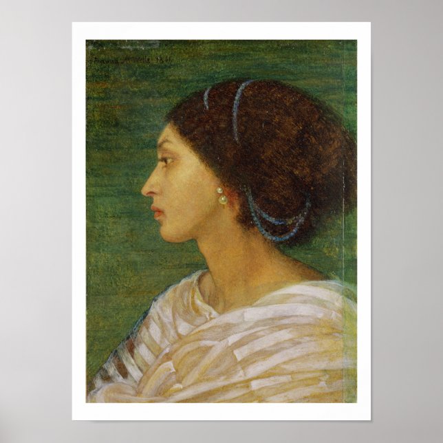 Leiter einer Mulatto-Frau, 1861 (Öl auf Papier gel Poster (Vorne)
