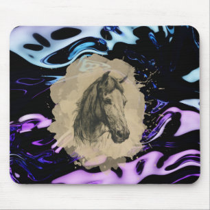 Leiter einer Pferdekizze Mousepad