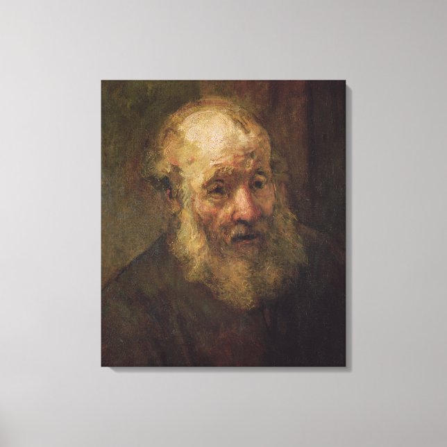 Leiter eines alten Mannes, c.1650 Leinwanddruck (Vorderseite)