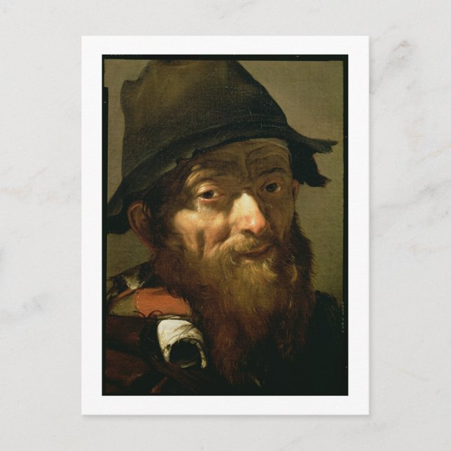 Leiter eines alten Mannes, Portrait eines alten M Postkarte (Vorderseite)