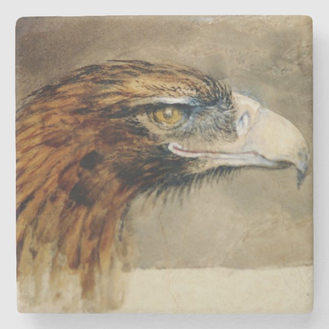 Leiter eines Golden Eagle (von John Ruskin) Steinuntersetzer (Vorderseite)