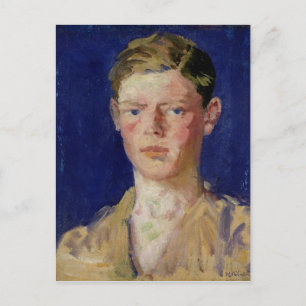 Leiter eines jungen Mannes Postkarte