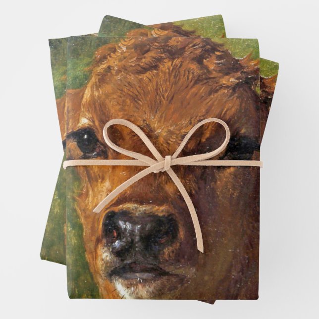 Leiter eines Kalbes (von Rosa Bonheur) Geschenkpapier Set (Beispiel)