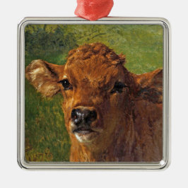 Leiter eines Kalbes (von Rosa Bonheur) Ornament Aus Metall