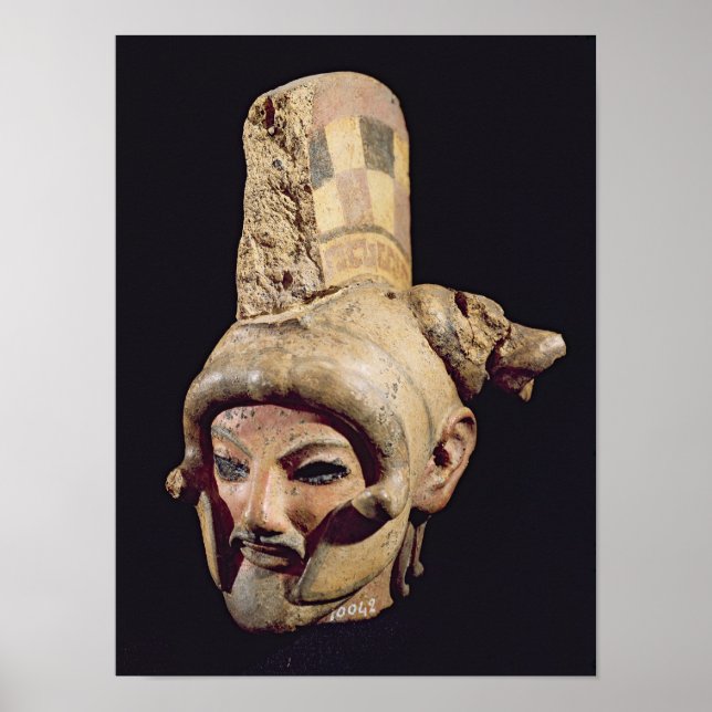 Leiter eines Kriegers, der einen Helm trägt Poster (Vorne)