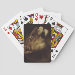 Leiter eines Löwen (Wildtier) Spielkarten