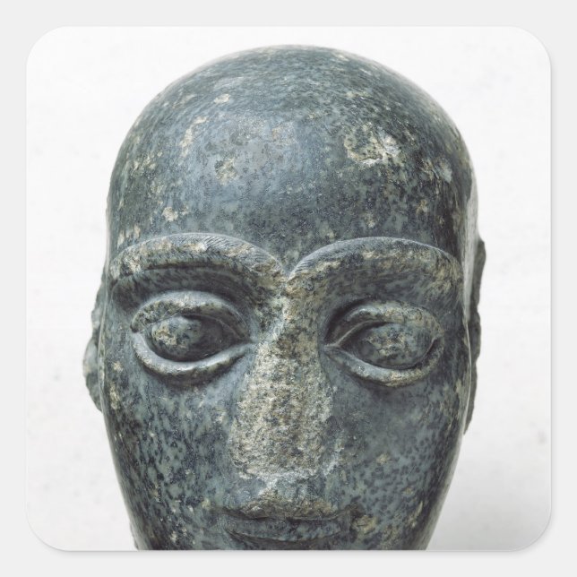 Leiter eines Mannes Quadratischer Aufkleber (Vorderseite)