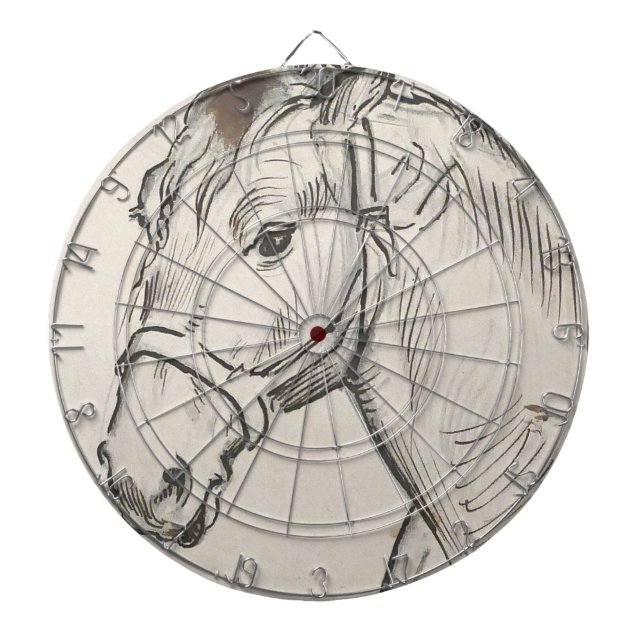 Leiter eines Pferdes (von Alfred Dehodencq) Dartscheibe (vorne)