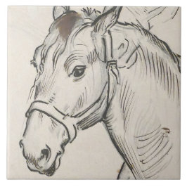 Leiter eines Pferdes (von Alfred Dehodencq) Fliese