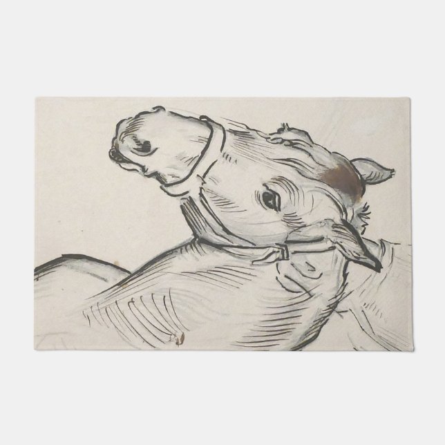 Leiter eines Pferdes (von Alfred Dehodencq) Fußmatte (Vorderseite)