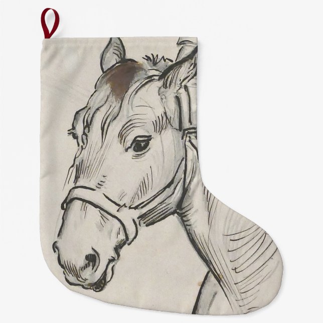 Leiter eines Pferdes (von Alfred Dehodencq) Großer Weihnachtsstrumpf (Vorderseite)