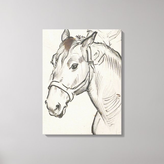 Leiter eines Pferdes (von Alfred Dehodencq) Leinwanddruck (Vorderseite)