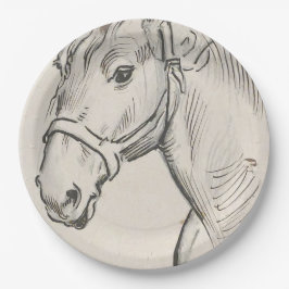 Leiter eines Pferdes (von Alfred Dehodencq) Pappteller