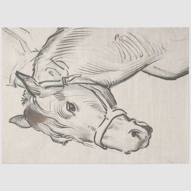 Leiter eines Pferdes (von Alfred Dehodencq) Seidenpapier (Vorderseite)