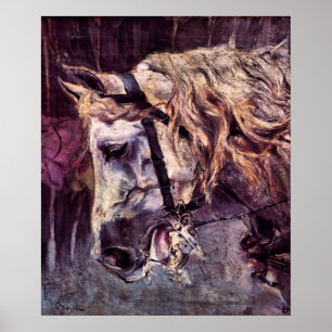 Leiter eines Pferdes von Giovanni Boldini, Vintage Poster