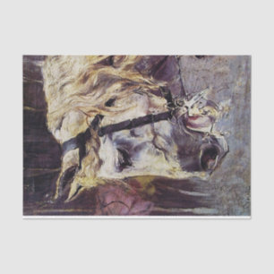 Leiter eines Weißen Pferdes (von Giovanni Boldini) Seidenpapier
