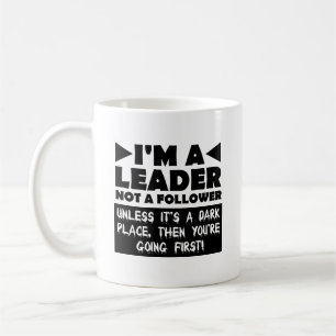 Leiter es sei denn, es ist dunkel Lustiger Becher Kaffeetasse