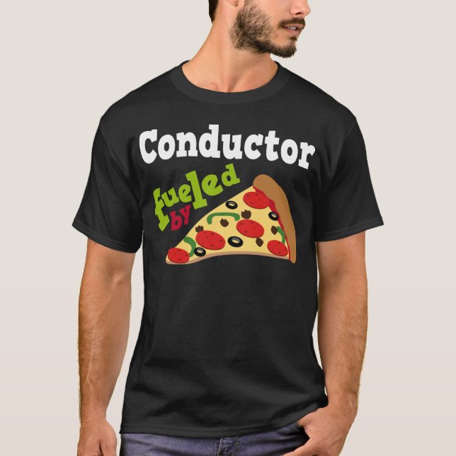 Leiter-(lustige) Pizza T-Shirt (Vorderseite)