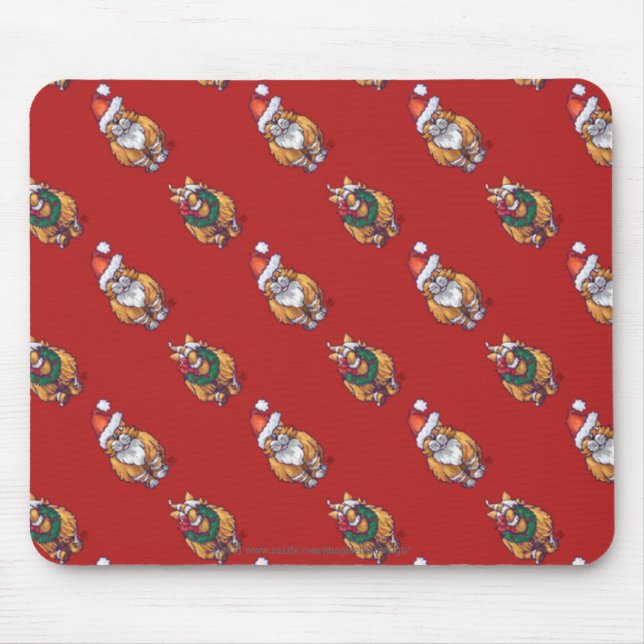 Leiter und Schwanz Ginger Weihnachtsmuster Mousepad (Vorne)