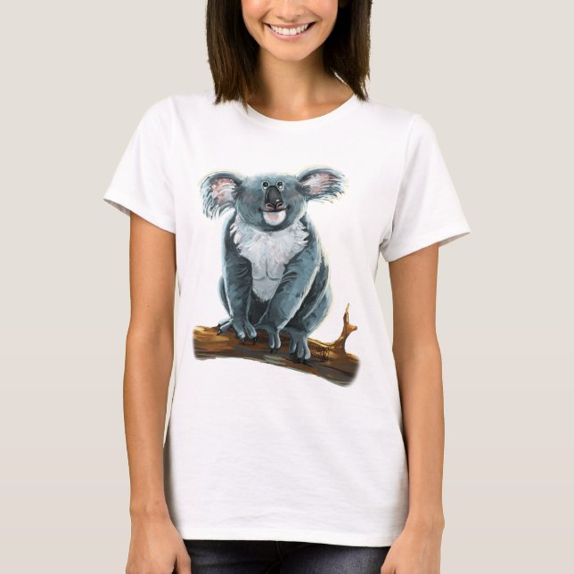 Leiter und Schwanz Koala Bären T - Shirt (Vorderseite)
