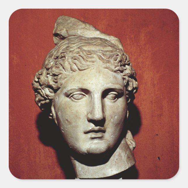 Leiter von Apollo bei Ephesus Quadratischer Aufkleber (Vorderseite)