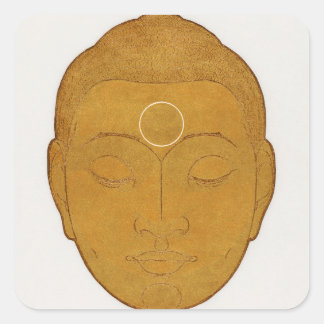 Leiter von Buddha (1943) Quadratischer Aufkleber