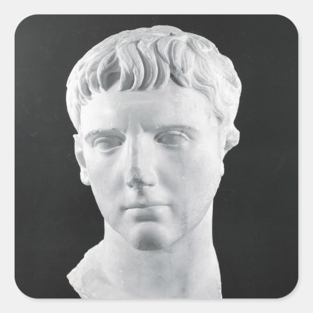 Leiter von Caesar Augustus Quadratischer Aufkleber (Vorderseite)