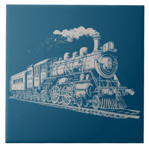 Leiterbahn Vintage Grafikdesign-Skizze Retro-Steam Fliese