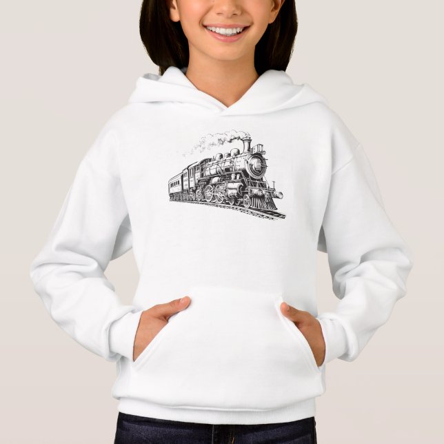 Leiterbahn Vintage Grafikdesign-Skizze Retro-Steam Hoodie (Vorderseite)