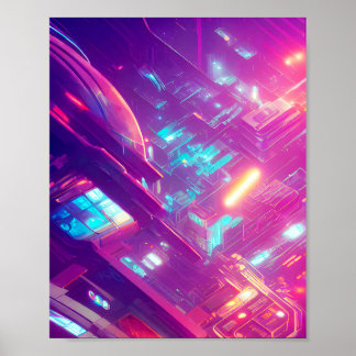 Leiterkarte für Futuristische Technologie Poster