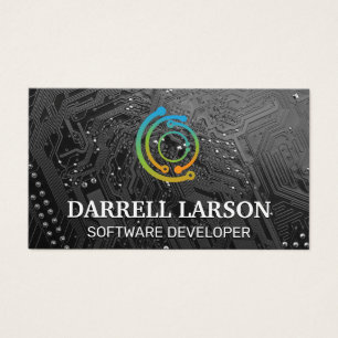 Leiterkarte schwarz   Technologie-Logo