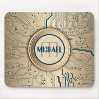 Leiterplatte-Elektronik-Kupfer-Monogramm