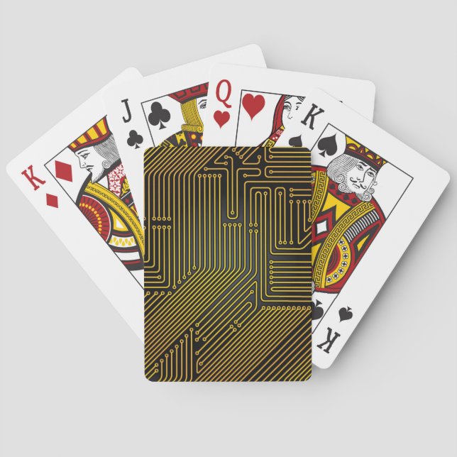 Leiterplattenmuster Spielkarten (Rückseite)
