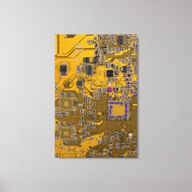 Leiterplattenplatine Orange für gedruckte Leiterpl Leinwanddruck (Vorderseite)