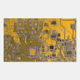 Leiterplattenplatine Orange für gedruckte Leiterpl Rechteckiger Aufkleber