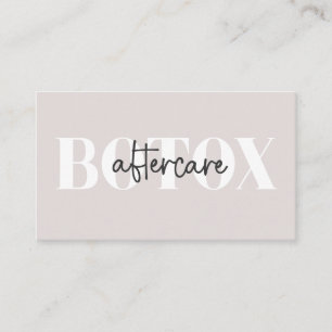 Leitfaden für die Nachsorge nach minimalem Botox i Visitenkarte