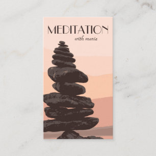 Leitfaden für Medizin Peach Reiki Stone Cairn Stac Visitenkarte