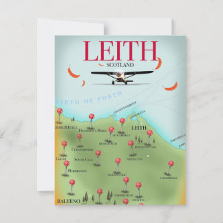 Leith Scotland Vintage Style-Landkarte