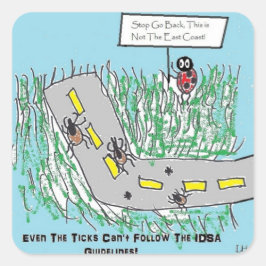 Leitlinien für die Bekämpfung der IDSA-Lyme-Krankh Quadratischer Aufkleber