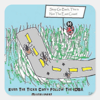 Leitlinien für die Bekämpfung der IDSA-Lyme-Krankh Quadratischer Aufkleber