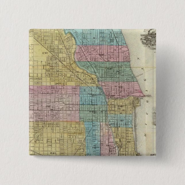 Leitplan von Chicago Button (Vorderseite)