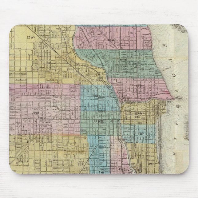 Leitplan von Chicago Mousepad (Vorne)