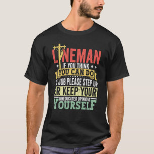 Leitungsmonteur Bekleidung Elektriker Strommast El T-Shirt