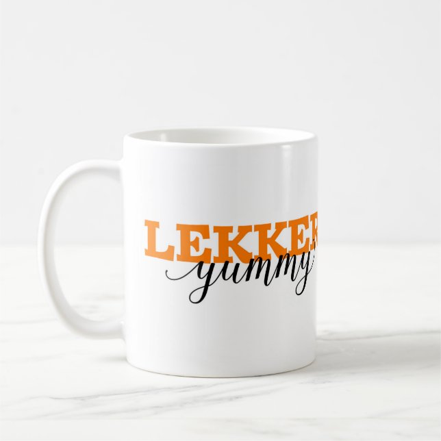 Lekker/leckeres niederländisches Wort-Vokabular Tasse (Links)
