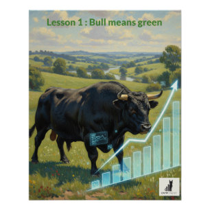 Lektion 1: Bull bedeutet grün Poster