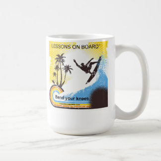 "Lektionen an Bord" der Biegung Ihre Knie-Schale Tasse